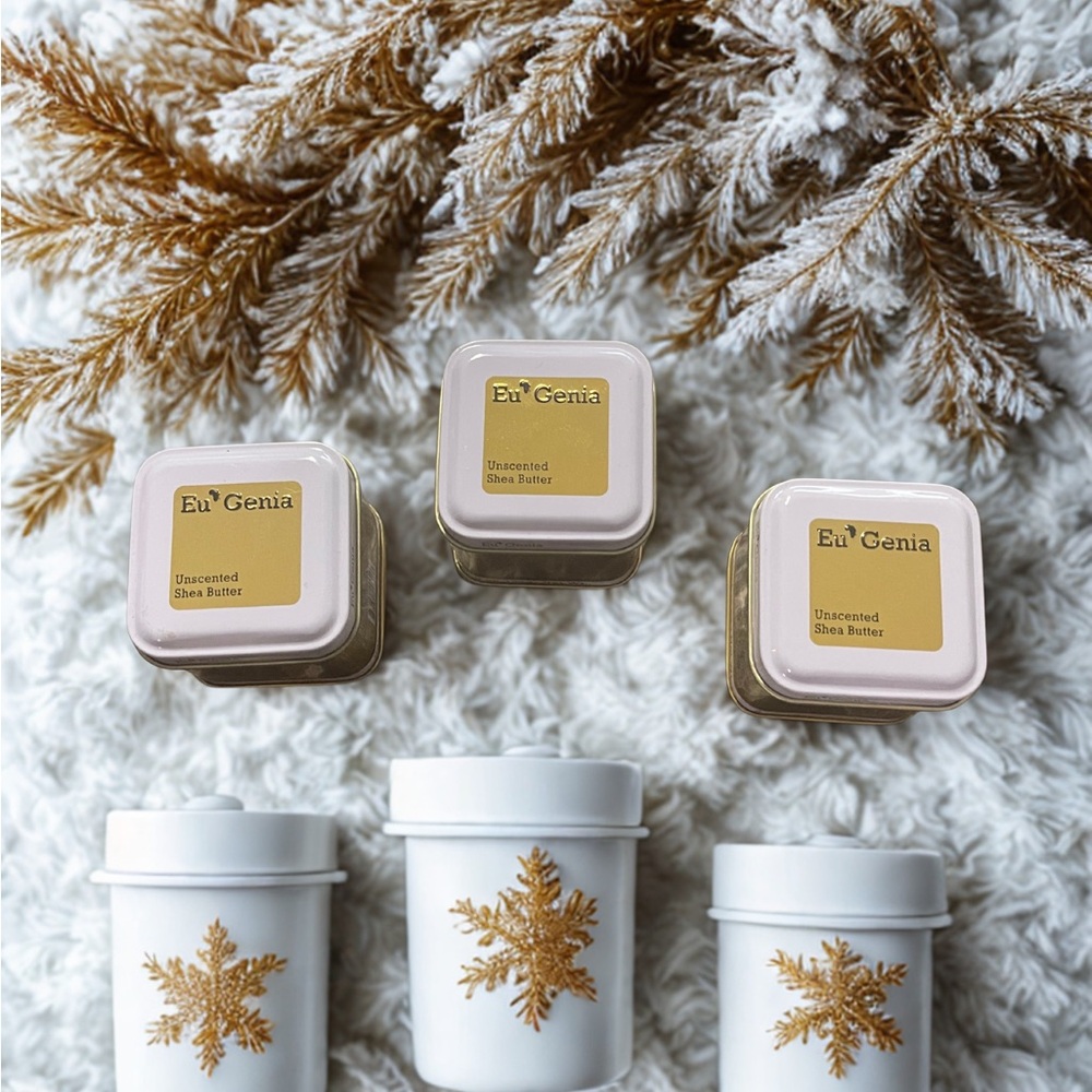 🎁 Eu’Genia Pure Unscented Shea Butter – Holiday Trio Gift Set (3 × 2 oz) - Picture 5 of 9